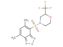 5,7-dimethyl-4-{[2-(trifluoromethyl)morpholin-4-yl]sulfonyl}-2,1,3-benzoxadiazole