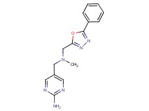 5-({methyl[(5-phenyl-1,3,4-oxadiazol-2-yl)methyl]amino}methyl)pyrimidin-2-amine