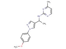 N-{1-[1-(4-methoxyphenyl)-1H-pyrazol-4-yl]ethyl}-4-methylpyrimidin-2-amine