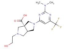 (3aR*,6aR*)-2-[2-(dimethylamino)-6-(trifluoromethyl)pyrimidin-4-yl]-5-(2-hydroxyethyl)hexahydropyrrolo[3,4-c]pyrrole-3a(1H)-carboxylic acid