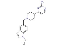 4-{1-[(1-ethyl-1H-indol-5-yl)methyl]piperidin-4-yl}pyrimidin-2-amine