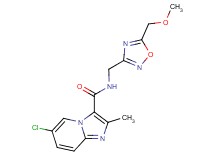 6-chloro-N-{[5-(methoxymethyl)-1,2,4-oxadiazol-3-yl]methyl}-2-methylimidazo[1,2-a]pyridine-3-carboxamide