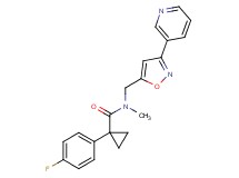1-(4-fluorophenyl)-N-methyl-N-{[3-(3-pyridinyl)-5-isoxazolyl]methyl}cyclopropanecarboxamide