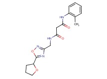 N-(2-methylphenyl)-N'-{[5-(tetrahydrofuran-2-yl)-1,2,4-oxadiazol-3-yl]methyl}malonamide