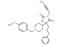 3-(2-butyn-1-yl)-5-[1-(4-methoxybenzyl)-4-piperidinyl]-5-(3-phenylpropyl)-2,4-imidazolidinedione