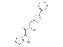N-methyl-N-{[3-(2-pyridinyl)-1,2,4-oxadiazol-5-yl]methyl}-1,4,5,6-tetrahydrocyclopenta[c]pyrazole-3-carboxamide