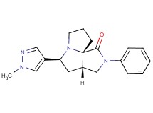 (3aS*,5S*,9aS*)-5-(1-methyl-1H-pyrazol-4-yl)-2-phenylhexahydro-7H-pyrrolo[3,4-g]pyrrolizin-1(2H)-one