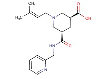 (3S*,5R*)-1-(3-methyl-2-buten-1-yl)-5-{[(2-pyridinylmethyl)amino]carbonyl}-3-piperidinecarboxylic acid