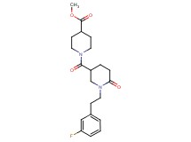 methyl 1-({1-[2-(3-fluorophenyl)ethyl]-6-oxo-3-piperidinyl}carbonyl)-4-piperidinecarboxylate