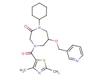 1-cyclohexyl-4-[(2,4-dimethyl-1,3-thiazol-5-yl)carbonyl]-6-(3-pyridinylmethoxy)-1,4-diazepan-2-one