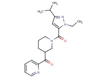 {1-[(1-ethyl-3-isopropyl-1H-pyrazol-5-yl)carbonyl]-3-piperidinyl}(2-pyridinyl)methanone