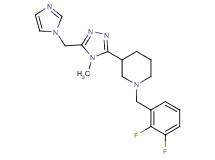 1-(2,3-difluorobenzyl)-3-[5-(1H-imidazol-1-ylmethyl)-4-methyl-4H-1,2,4-triazol-3-yl]piperidine