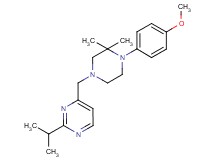 2-isopropyl-4-{[4-(4-methoxyphenyl)-3,3-dimethyl-1-piperazinyl]methyl}pyrimidine