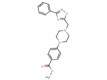 methyl 4-{4-[(3-phenyl-1,2,4-oxadiazol-5-yl)methyl]-1-piperazinyl}benzoate