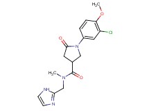 1-(3-chloro-4-methoxyphenyl)-N-(1H-imidazol-2-ylmethyl)-N-methyl-5-oxo-3-pyrrolidinecarboxamide