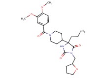 5-[1-(3,4-dimethoxybenzoyl)-4-piperidinyl]-5-propyl-3-(tetrahydro-2-furanylmethyl)-2,4-imidazolidinedione