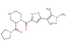 1-{[5-(1,5-dimethyl-1H-pyrazol-4-yl)-3-isoxazolyl]carbonyl}-2-(1-pyrrolidinylcarbonyl)piperazine