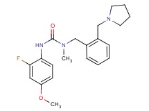 N'-(2-fluoro-4-methoxyphenyl)-N-methyl-N-[2-(pyrrolidin-1-ylmethyl)benzyl]urea