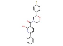 3-{[2-(4-fluorophenyl)-4-morpholinyl]carbonyl}-6-phenyl-2-pyridinol