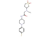 N~2~-(1,1-dioxidotetrahydro-3-thienyl)-N~1~-[1-(4-fluorophenyl)-4-piperidinyl]-N~2~-methylglycinamide trifluoroacetate