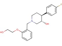 (3S*,4S*)-4-(4-fluorophenyl)-1-[2-(2-hydroxyethoxy)benzyl]piperidin-3-ol