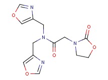 N,N-bis(1,3-oxazol-4-ylmethyl)-2-(2-oxo-1,3-oxazolidin-3-yl)acetamide