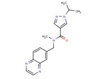 1-isopropyl-N-methyl-N-(6-quinoxalinylmethyl)-1H-pyrazole-4-carboxamide