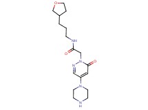 2-[6-oxo-4-(1-piperazinyl)-1(6H)-pyridazinyl]-N-[3-(tetrahydro-3-furanyl)propyl]acetamide trifluoroacetate