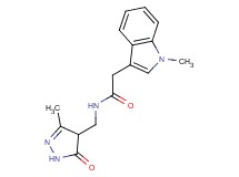 2-(1-methyl-1H-indol-3-yl)-N-[(3-methyl-5-oxo-4,5-dihydro-1H-pyrazol-4-yl)methyl]acetamide