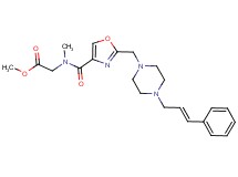 methyl N-methyl-N-{[2-({4-[(2E)-3-phenyl-2-propen-1-yl]-1-piperazinyl}methyl)-1,3-oxazol-4-yl]carbonyl}glycinate