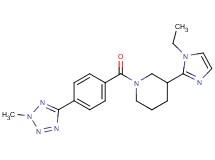 3-(1-ethyl-1H-imidazol-2-yl)-1-[4-(2-methyl-2H-tetrazol-5-yl)benzoyl]piperidine