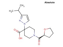 4-(3-isopropyl-1H-pyrazol-1-yl)-1-[(2S)-tetrahydrofuran-2-ylcarbonyl]piperidine-4-carboxylic acid