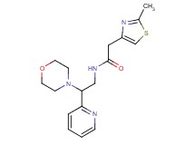 2-(2-methyl-1,3-thiazol-4-yl)-N-(2-morpholin-4-yl-2-pyridin-2-ylethyl)acetamide