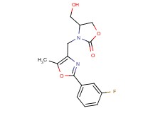 3-{[2-(3-fluorophenyl)-5-methyl-1,3-oxazol-4-yl]methyl}-4-(hydroxymethyl)-1,3-oxazolidin-2-one