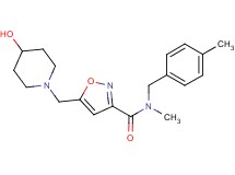 5-[(4-hydroxypiperidin-1-yl)methyl]-N-methyl-N-(4-methylbenzyl)isoxazole-3-carboxamide