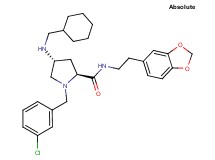 (4R)-N-[2-(1,3-benzodioxol-5-yl)ethyl]-1-(3-chlorobenzyl)-4-[(cyclohexylmethyl)amino]-L-prolinamide