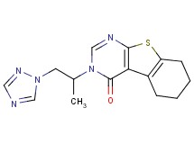 3-[1-methyl-2-(1H-1,2,4-triazol-1-yl)ethyl]-5,6,7,8-tetrahydro[1]benzothieno[2,3-d]pyrimidin-4(3H)-one