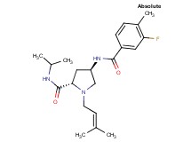 (4R)-4-[(3-fluoro-4-methylbenzoyl)amino]-N-isopropyl-1-(3-methylbut-2-en-1-yl)-L-prolinamide
