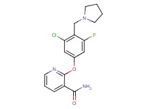 2-[3-chloro-5-fluoro-4-(pyrrolidin-1-ylmethyl)phenoxy]nicotinamide