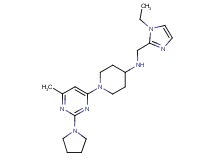 N-[(1-ethyl-1H-imidazol-2-yl)methyl]-1-(6-methyl-2-pyrrolidin-1-ylpyrimidin-4-yl)piperidin-4-amine