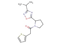 3-isopropyl-5-[1-(2-thienylacetyl)-2-pyrrolidinyl]-1,2,4-oxadiazole