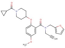 2-{[1-(cyclopropylcarbonyl)-4-piperidinyl]oxy}-N-(2-furylmethyl)-5-methoxy-N-2-propyn-1-ylbenzamide