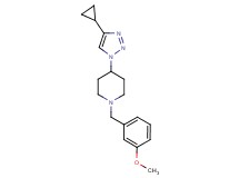 4-(4-cyclopropyl-1H-1,2,3-triazol-1-yl)-1-(3-methoxybenzyl)piperidine trifluoroacetate