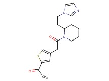 1-[4-(2-{2-[2-(1H-imidazol-1-yl)ethyl]-1-piperidinyl}-2-oxoethyl)-2-thienyl]ethanone
