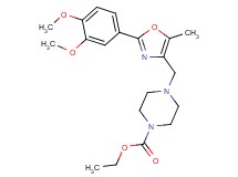 ethyl 4-{[2-(3,4-dimethoxyphenyl)-5-methyl-1,3-oxazol-4-yl]methyl}-1-piperazinecarboxylate