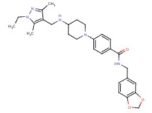 N-(1,3-benzodioxol-5-ylmethyl)-4-(4-{[(1-ethyl-3,5-dimethyl-1H-pyrazol-4-yl)methyl]amino}-1-piperidinyl)benzamide