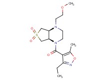 (4aS*,7aR*)-1-[(3-ethyl-5-methylisoxazol-4-yl)carbonyl]-4-(2-methoxyethyl)octahydrothieno[3,4-b]pyrazine 6,6-dioxide