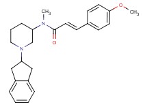 (2E)-N-[1-(2,3-dihydro-1H-inden-2-yl)-3-piperidinyl]-3-(4-methoxyphenyl)-N-methylacrylamide