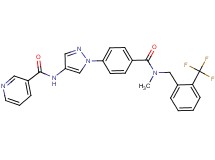 N-{1-[4-({methyl[2-(trifluoromethyl)benzyl]amino}carbonyl)phenyl]-1H-pyrazol-4-yl}nicotinamide