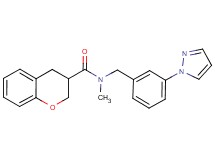 N-methyl-N-[3-(1H-pyrazol-1-yl)benzyl]chromane-3-carboxamide